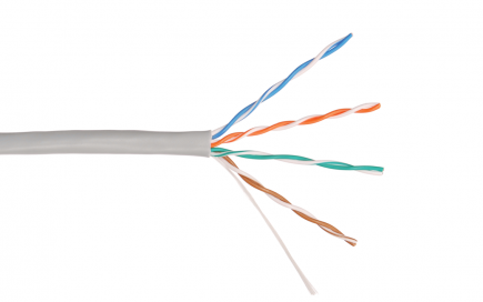 UTP 5e 4x2x0.45, ULAN, PVC нг(B), серый, 305м