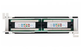 Патч-панель настенная, 12 портов, Кат.5e (Класс D), 100МГц, RJ45/8P8C, 110, T568A/B (EC-UWP-12-UD2)