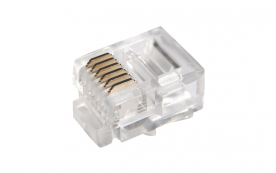 Разъем (джек) RJ12/6P6C под витую пару, Кат.3 упак. 100шт (EC-UP6P6C-UC-003-TR-100)
