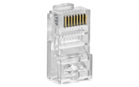 Разъем (джек) RJ45/8P8C под витую пару, Кат.5e (Класс D), упак 100шт (EC-UP8P8C-5E-003-TR-100)